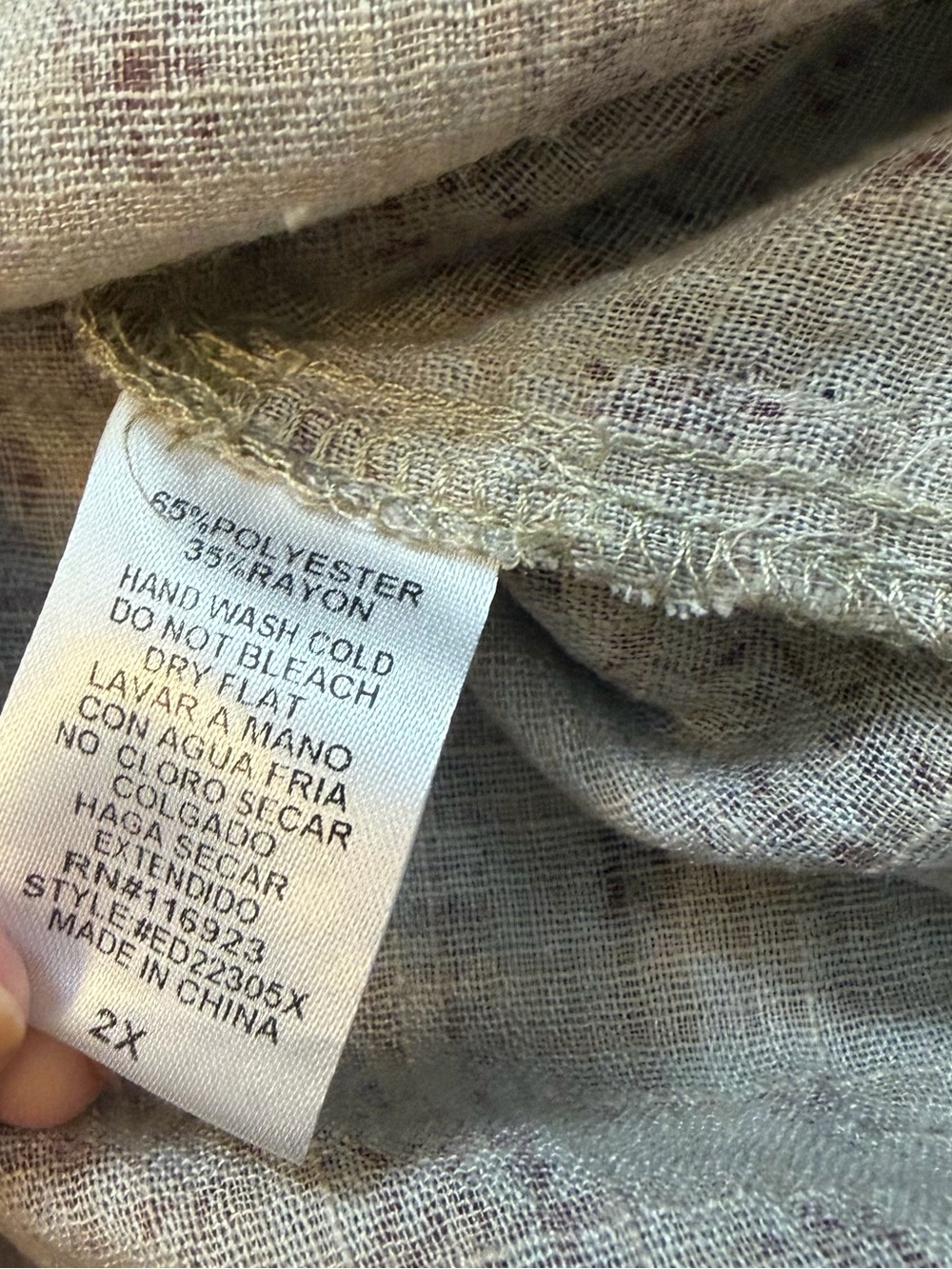 Easel Cotton Gauze Button-Down Cottagecore Dress - Picture 5 of 8